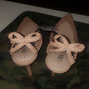 Zara Shoes - Brand New Zara Woven Slingback Heel Zara Shoes - Brand New Zara Woven Slingback Heel